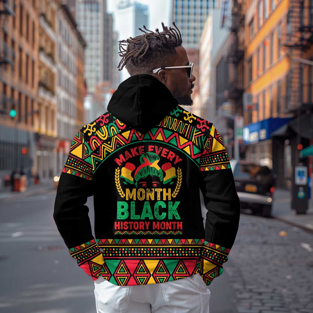 Make Every Month Black History Month Hoodie African Pattern