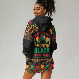 Make Every Month Black History Month Hoodie Dress African Pattern