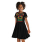 Make Every Month Black History Month Kid Short Sleeve Dress African Pattern