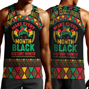 Make Every Month Black History Month Men Tank Top African Pattern