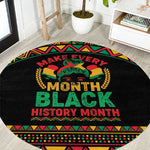 Make Every Month Black History Month Round Carpet African Pattern