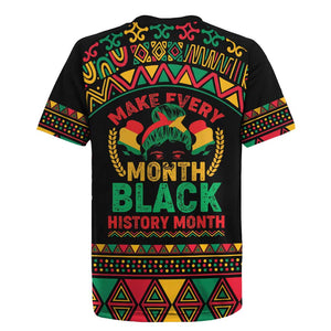 Make Every Month Black History Month Rugby Jersey African Pattern