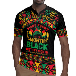 Make Every Month Black History Month Rugby Jersey African Pattern