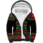 Make Every Month Black History Month Sherpa Hoodie African Pattern