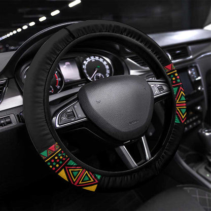 Make Every Month Black History Month Steering Wheel Cover African Pattern
