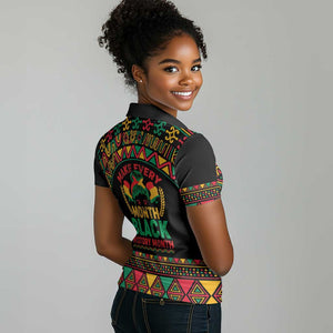 Make Every Month Black History Month Women Polo Shirt African Pattern