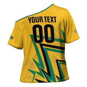 Custom Football 2026 Jamaica Cross Shoulder Shirt All A Wi One Team