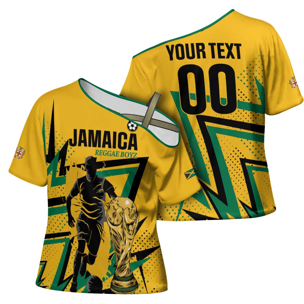 Custom Football 2026 Jamaica Cross Shoulder Shirt All A Wi One Team