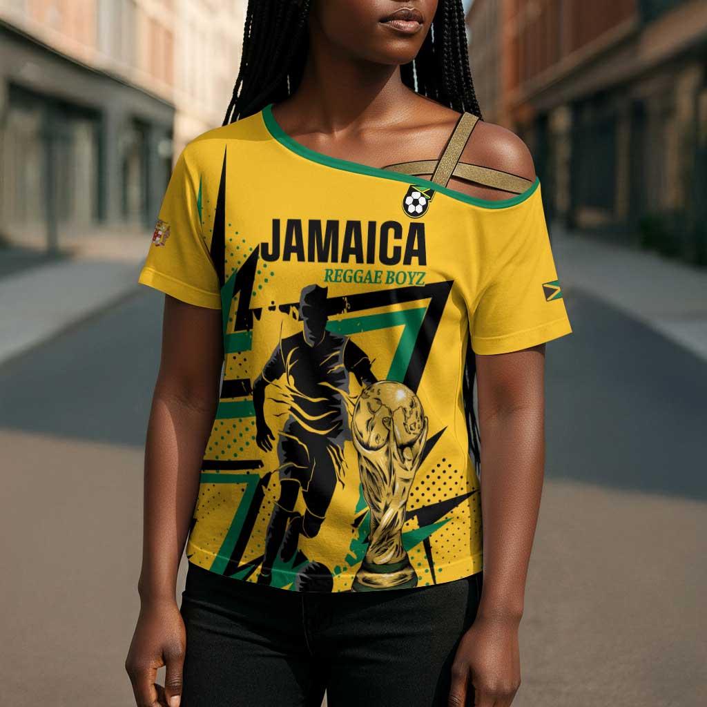 Custom Football 2026 Jamaica Cross Shoulder Shirt All A Wi One Team