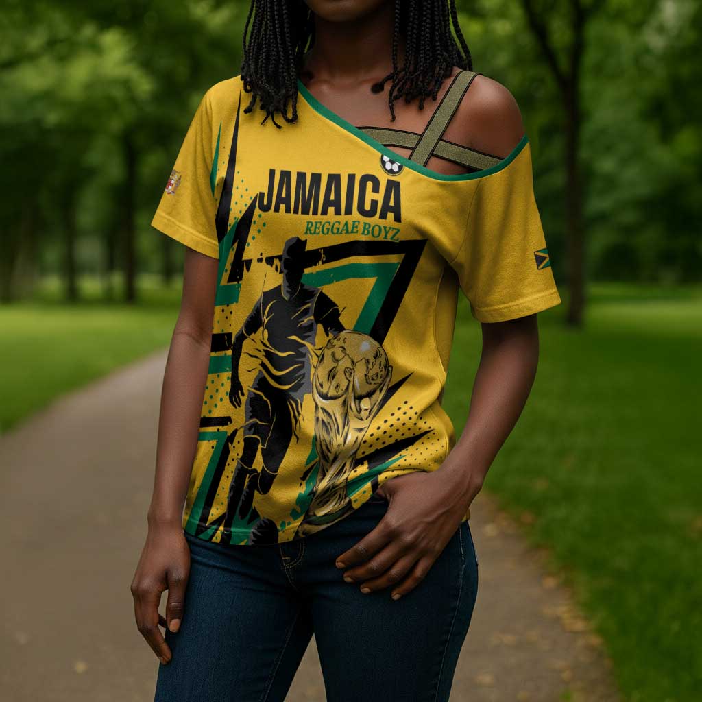 Custom Football 2026 Jamaica Cross Shoulder Shirt All A Wi One Team