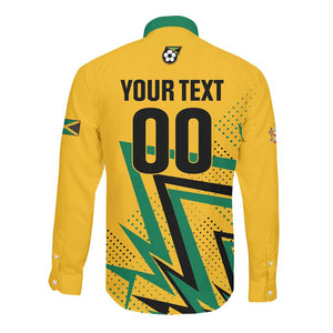 Custom Football 2026 Jamaica Long Sleeve Button Shirt All A Wi One Team