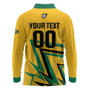 Custom Football 2026 Jamaica Long Sleeve Polo Shirt All A Wi One Team