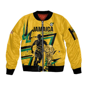 Custom Football 2026 Jamaica Sleeve Zip Bomber Jacket All A Wi One Team