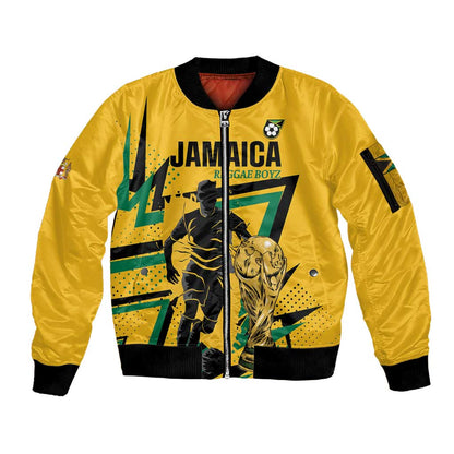 Custom Football 2026 Jamaica Sleeve Zip Bomber Jacket All A Wi One Team