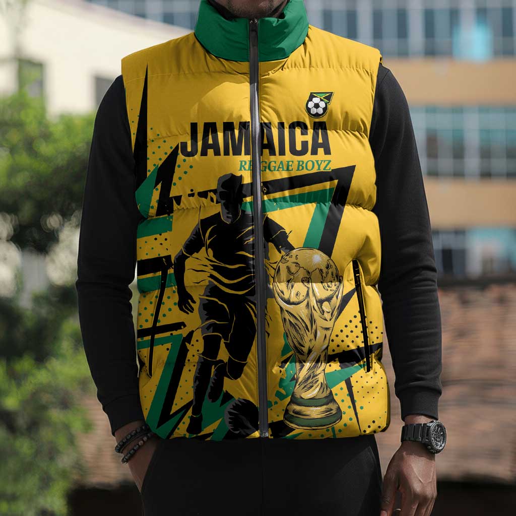 Custom Football 2026 Jamaica Sleeveless Puffer Jacket All A Wi One Team