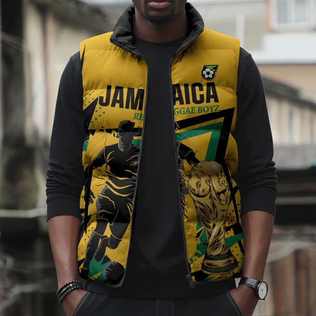 Custom Football 2026 Jamaica Sleeveless Puffer Jacket All A Wi One Team