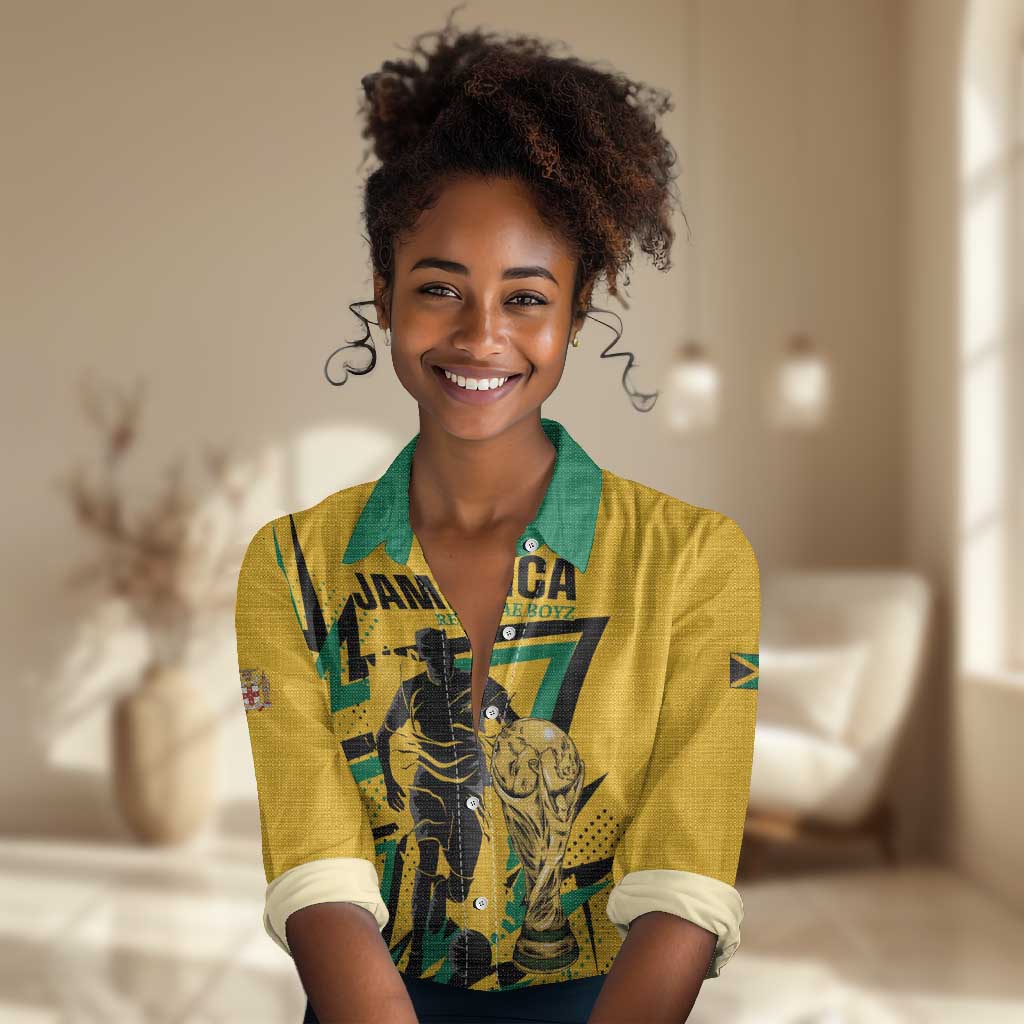 Custom Football 2026 Jamaica Women Casual Shirt All A Wi One Team