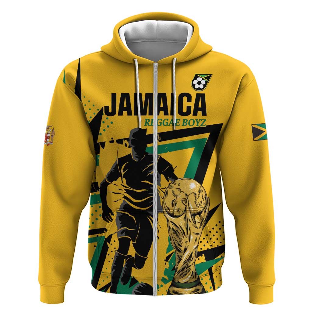 Custom Football 2026 Jamaica Zip Hoodie All A Wi One Team