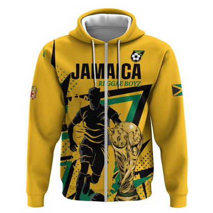 Custom Football 2026 Jamaica Zip Hoodie All A Wi One Team