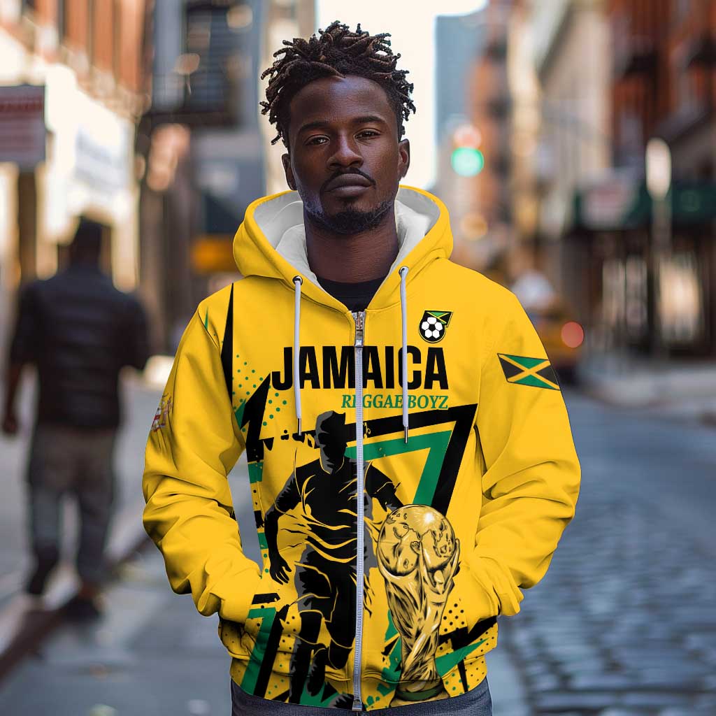 Custom Football 2026 Jamaica Zip Hoodie All A Wi One Team