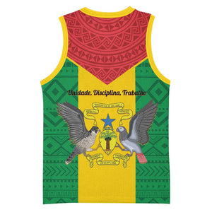 Sao Tome and Principe Independence Day Basketball Jersey Coat Of Arms Mix African Pattern LT01
