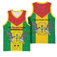 Sao Tome and Principe Independence Day Basketball Jersey Coat Of Arms Mix African Pattern LT01