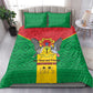Sao Tome and Principe Independence Day Bedding Set Coat Of Arms Mix African Pattern