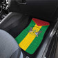 Sao Tome and Principe Independence Day Car Mats Coat Of Arms Mix African Pattern