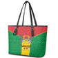 Sao Tome and Principe Independence Day Leather Tote Bag Coat Of Arms Mix African Pattern