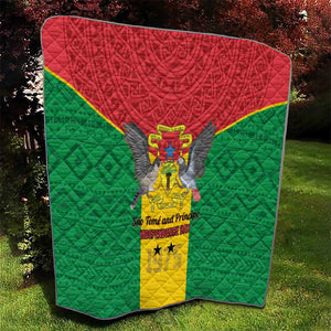 Sao Tome and Principe Independence Day Quilt Coat Of Arms Mix African Pattern