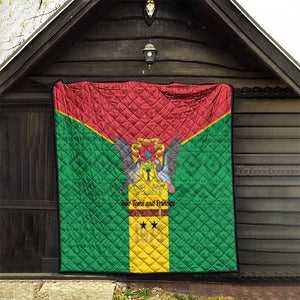 Sao Tome and Principe Independence Day Quilt Coat Of Arms Mix African Pattern