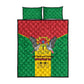 Sao Tome and Principe Independence Day Quilt Bed Set Coat Of Arms Mix African Pattern