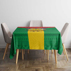 Sao Tome and Principe Independence Day Tablecloth Coat Of Arms Mix African Pattern