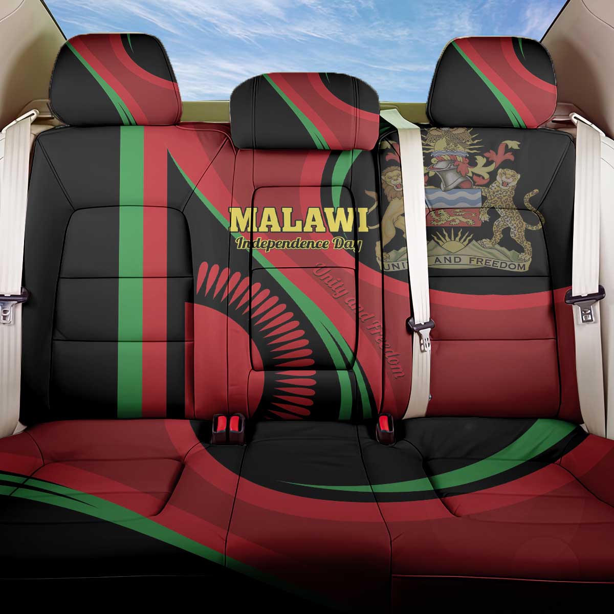 Malawi Independence Day Back Car Seat Cover Unity and Freedom