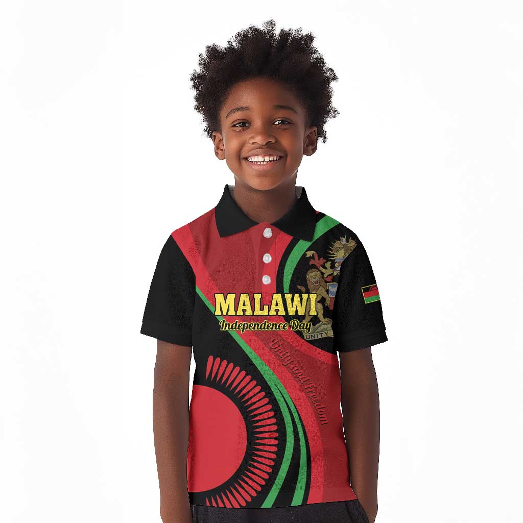 Malawi Independence Day Kid Polo Shirt Unity and Freedom