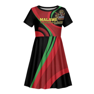 Malawi Independence Day Kid Short Sleeve Dress Unity and Freedom