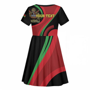 Malawi Independence Day Kid Short Sleeve Dress Unity and Freedom