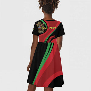 Malawi Independence Day Kid Short Sleeve Dress Unity and Freedom