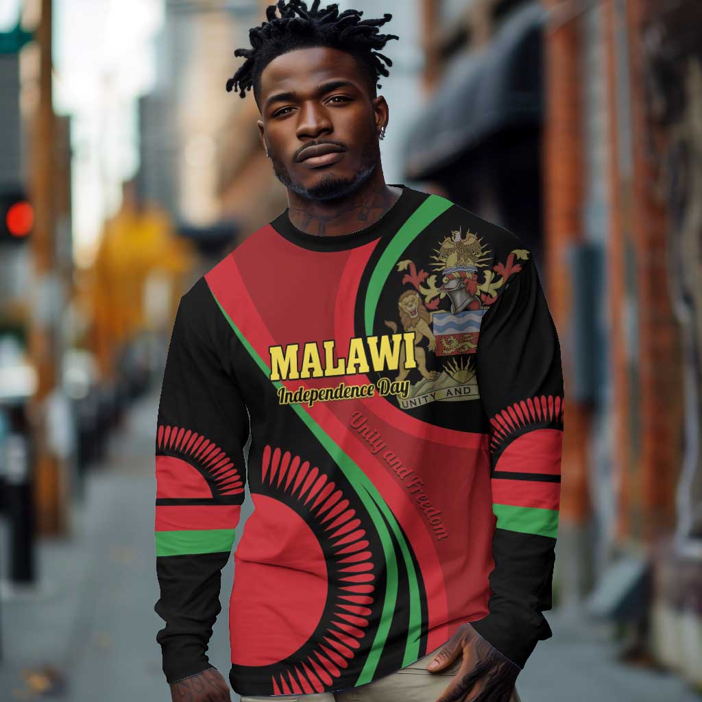 Malawi Independence Day Long Sleeve Shirt Unity and Freedom LT01