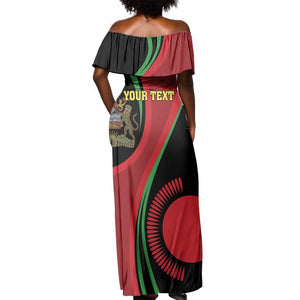 Malawi Independence Day Off Shoulder Maxi Dress Unity and Freedom