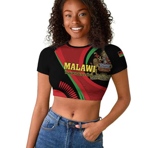 Malawi Independence Day Raglan Cropped T shirt Unity and Freedom