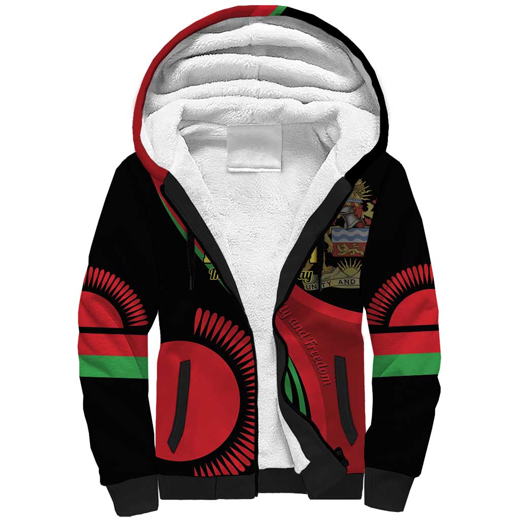 Malawi Independence Day Sherpa Hoodie Unity and Freedom