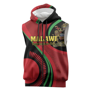 Malawi Independence Day Sleeveless Zip Hoodie Unity and Freedom - African Pride