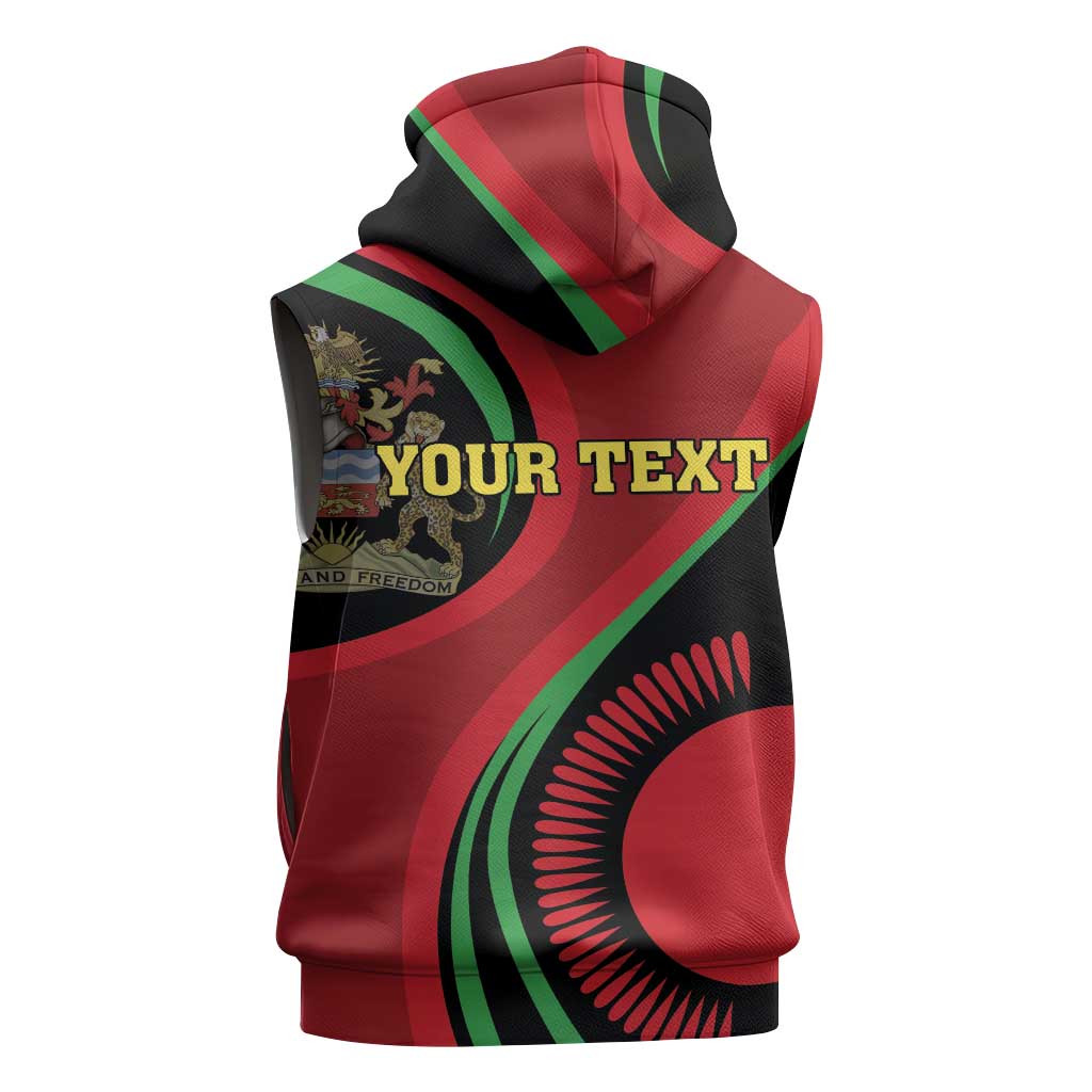 Malawi Independence Day Sleeveless Zip Hoodie Unity and Freedom - African Pride