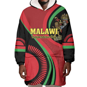 Malawi Independence Day Wearable Blanket Hoodie Unity and Freedom