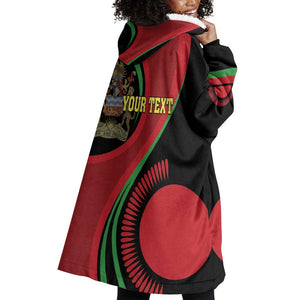 Malawi Independence Day Wearable Blanket Hoodie Unity and Freedom