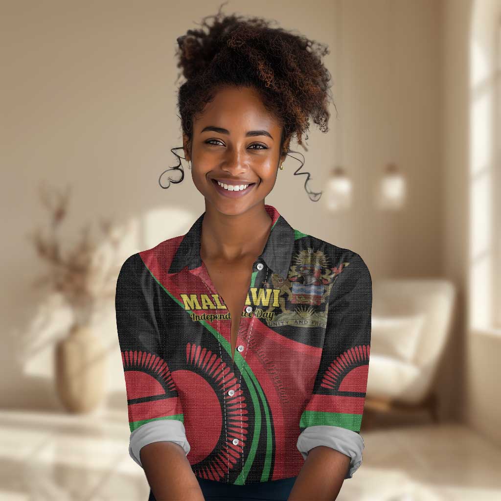 Malawi Independence Day Women Casual Shirt Unity and Freedom