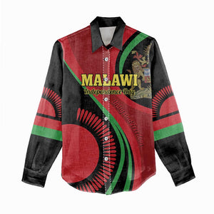 Malawi Independence Day Women Casual Shirt Unity and Freedom