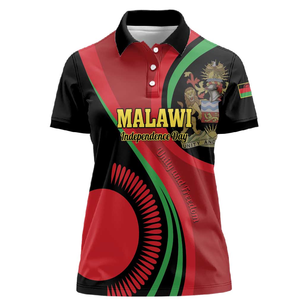 Malawi Independence Day Women Polo Shirt Unity and Freedom