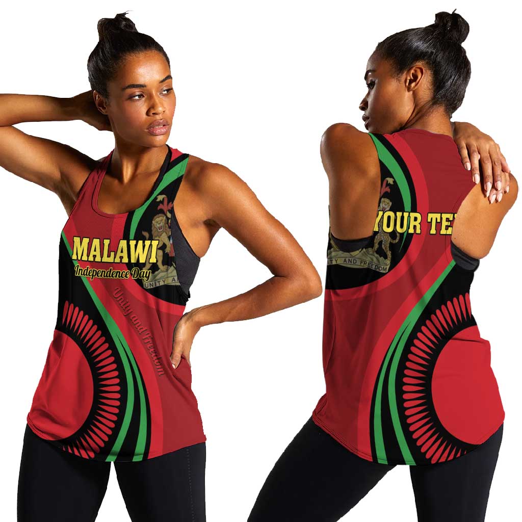 Malawi Independence Day Women Racerback Tank Unity and Freedom